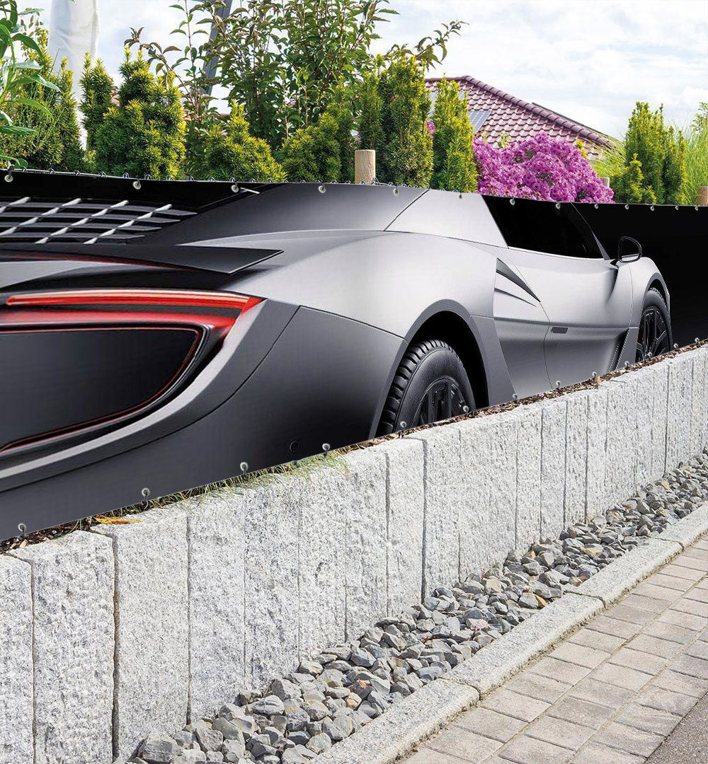 Thumbnail - MyMaxxi Sichtschutzzaunmatten Zaunbanner Silber Heck Sportwagen Sichtschutz Garten Zaun, (Bambus grün)