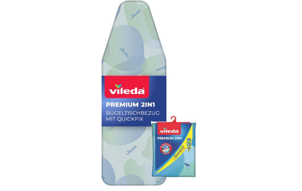 Vileda Bügelbrettbezug Premium 2in1 Bügelbrettbezug für Dampfbügelstation