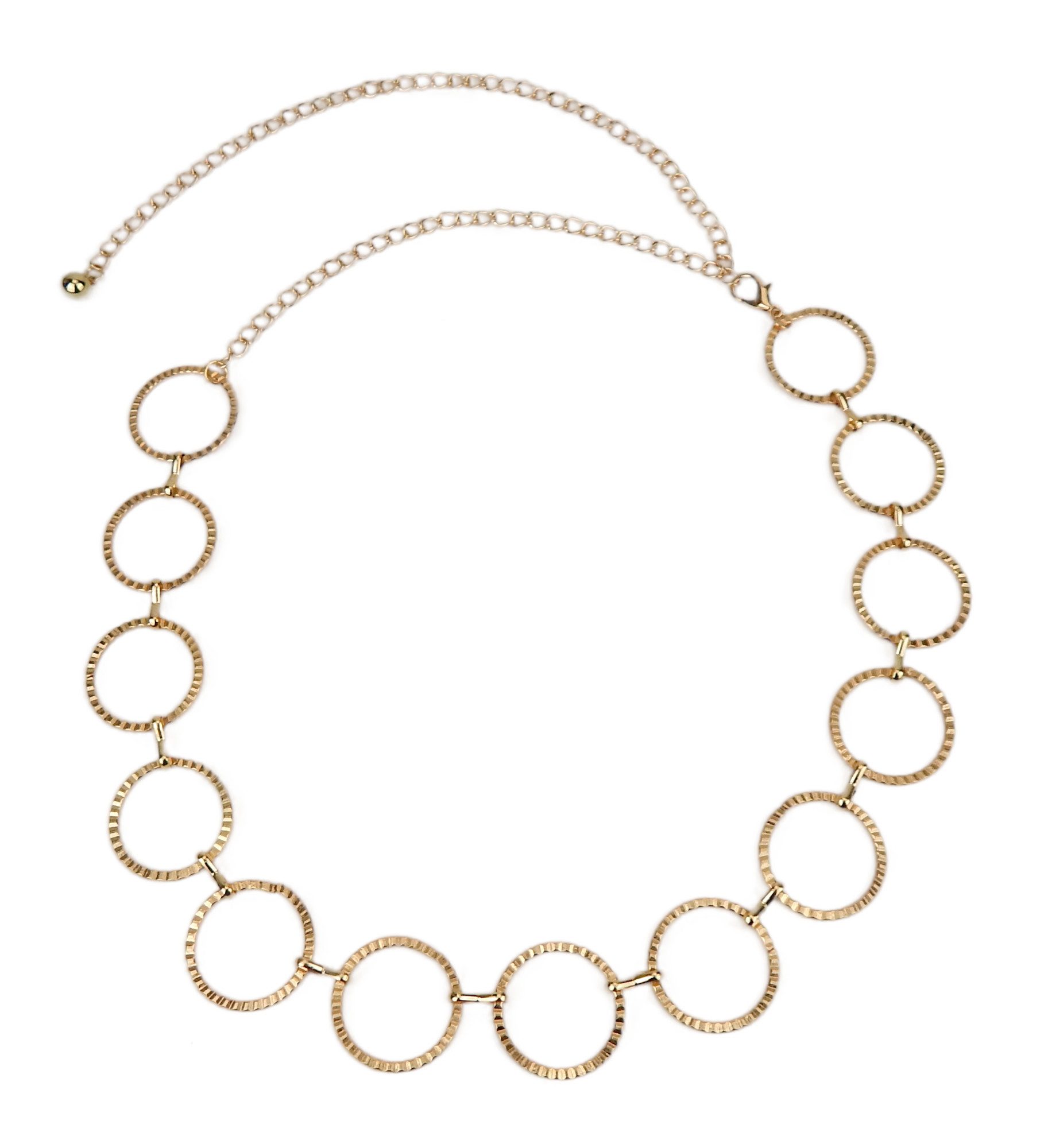 Ella Jonte Kettengürtel gold – Eleganter Ringgürtel im Vintage-Stil (70-100 cm)
