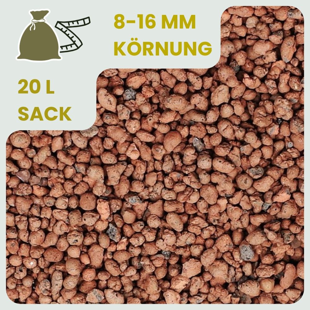 GarPet Blähton Blähton für Pflanzen 20L Granulat Pflanzen Tongranulat Pflanzgranulat 8/16mm