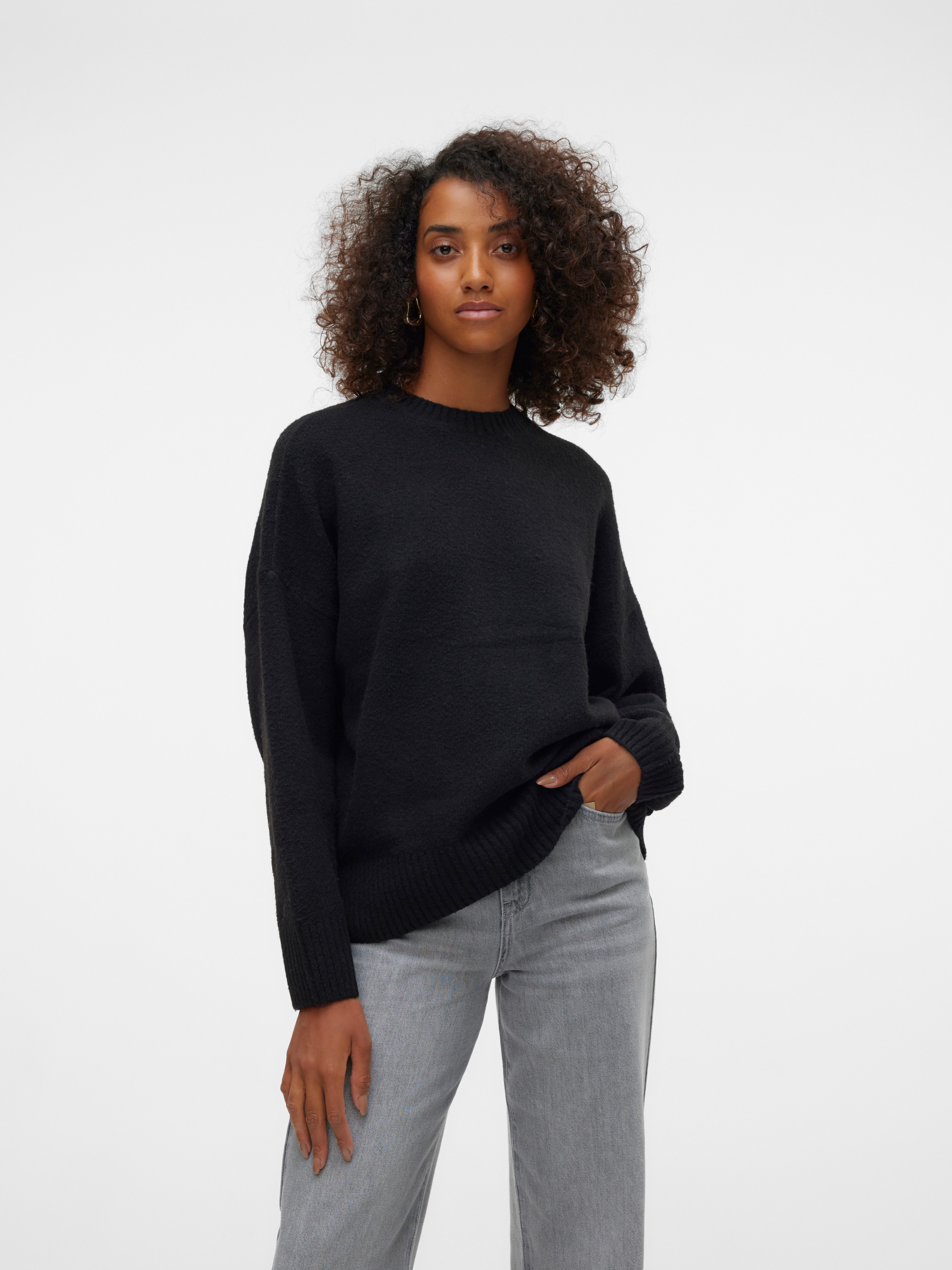Vero Moda Strickpullover VMBOOM LS O-NECK günstig online kaufen