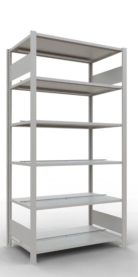 SCHULTE Lagertechnik Steckregal Büro-Fachbodenregal MULTIplus150, 2000 x 1000 x 600 mm (HxBxT)