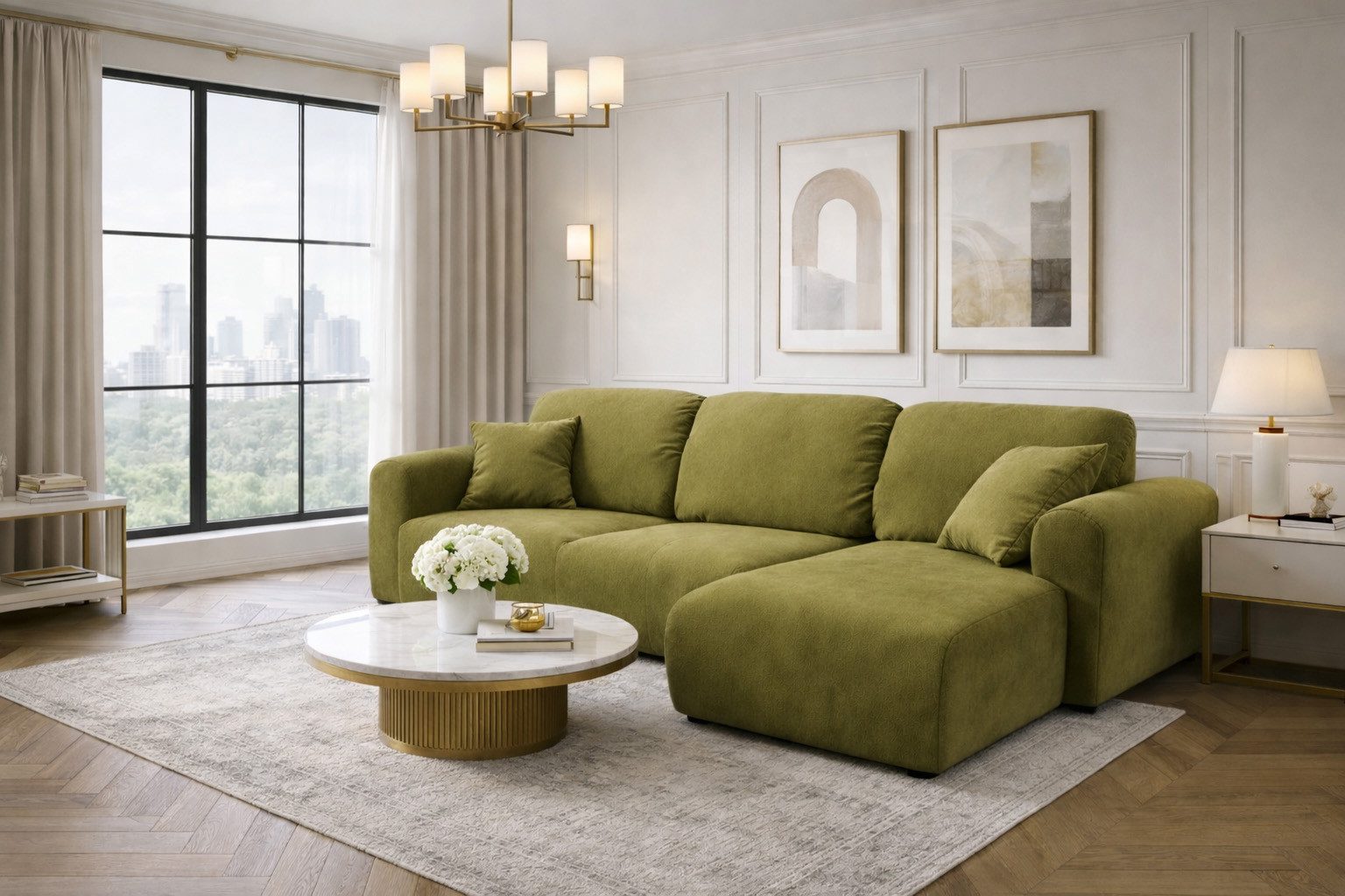 Kaiser Möbel Ecksofa mit Schlaffunktion und Bettkasten, Veloursstoff Salvador, Bingo L, Schnell ausklappbare Schlaffunktion,Hoher Sitz- und Schlafkomfort