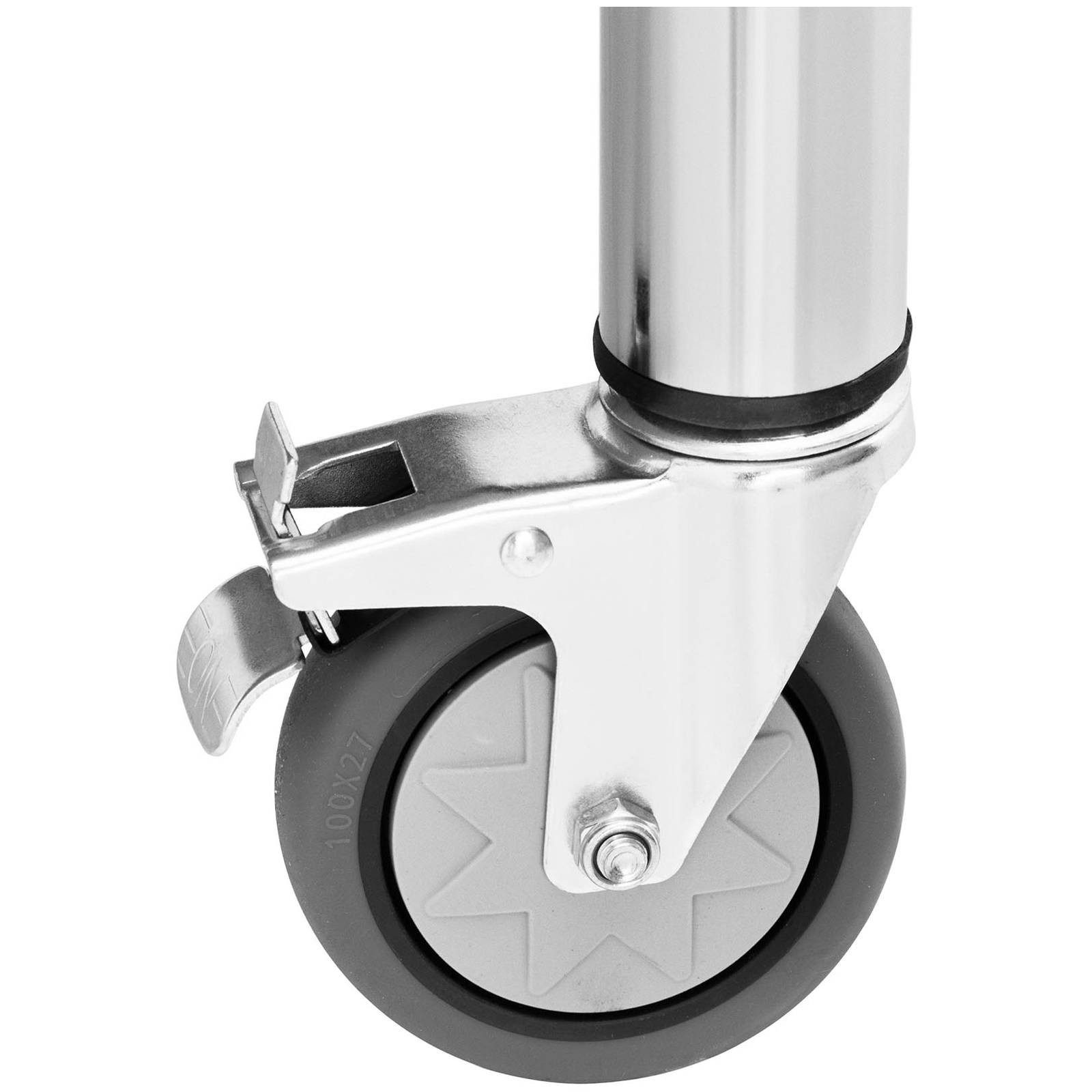 Royal Catering Arbeitstisch 70 x 120 cm Rollbarer Edelstahltisch Gastrotisch Edelstahl 158 kg, verschiedene Größen