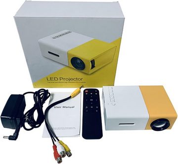 VBESTLIFE Heimkino LED Portabler Projektor (600 lm, 1920x1080 px, HD-Multimedia-Player für Reisen, Camping - Unterstützt HDMI, AV, USB)