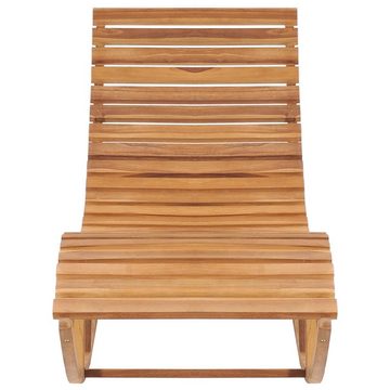 furnicato Gartenliege Schaukelliege mit Auflage Massivholz Teak