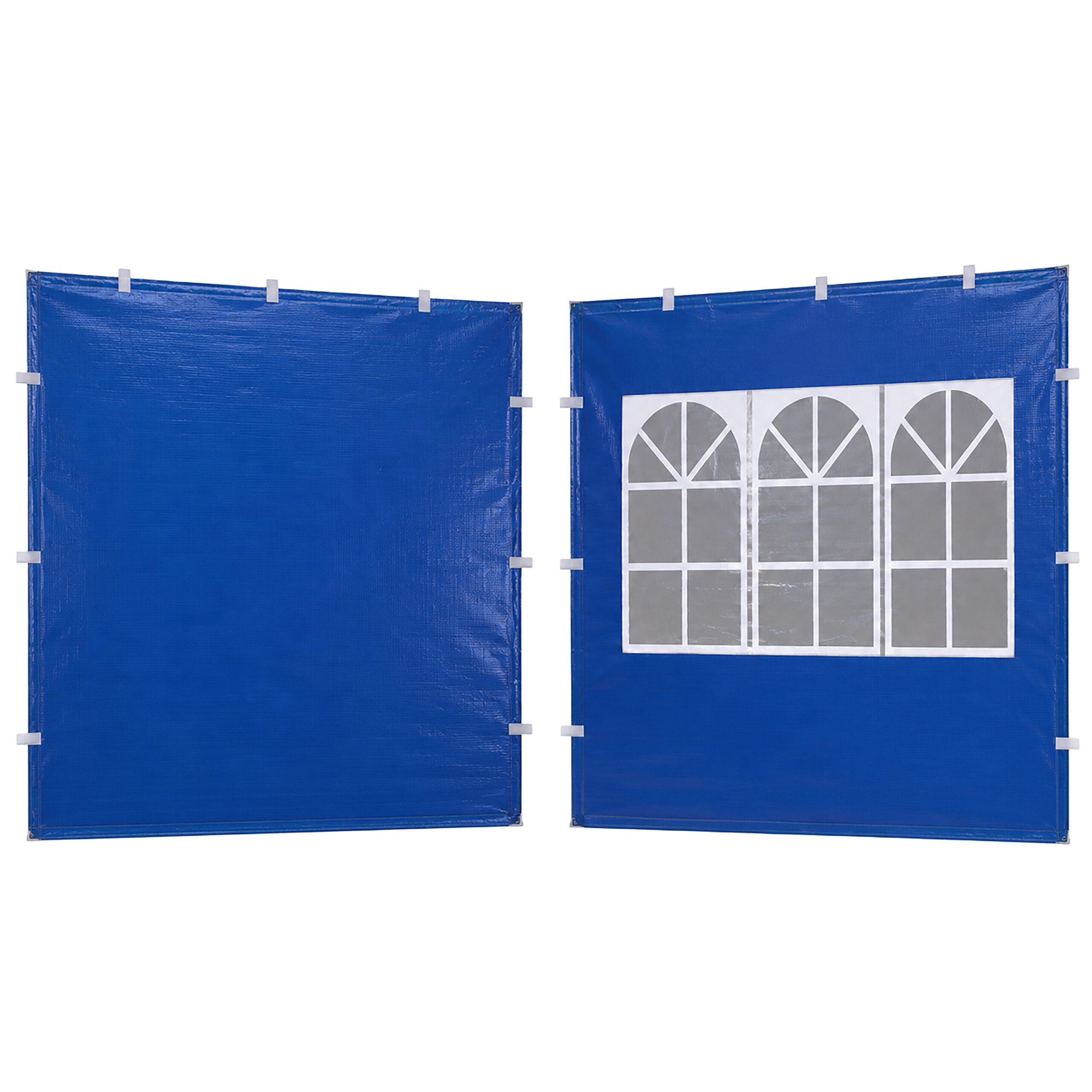 relaxdays Pavillonseitenteil Pavillon-Seitenteile 2er Set, 290x190 cm, blau