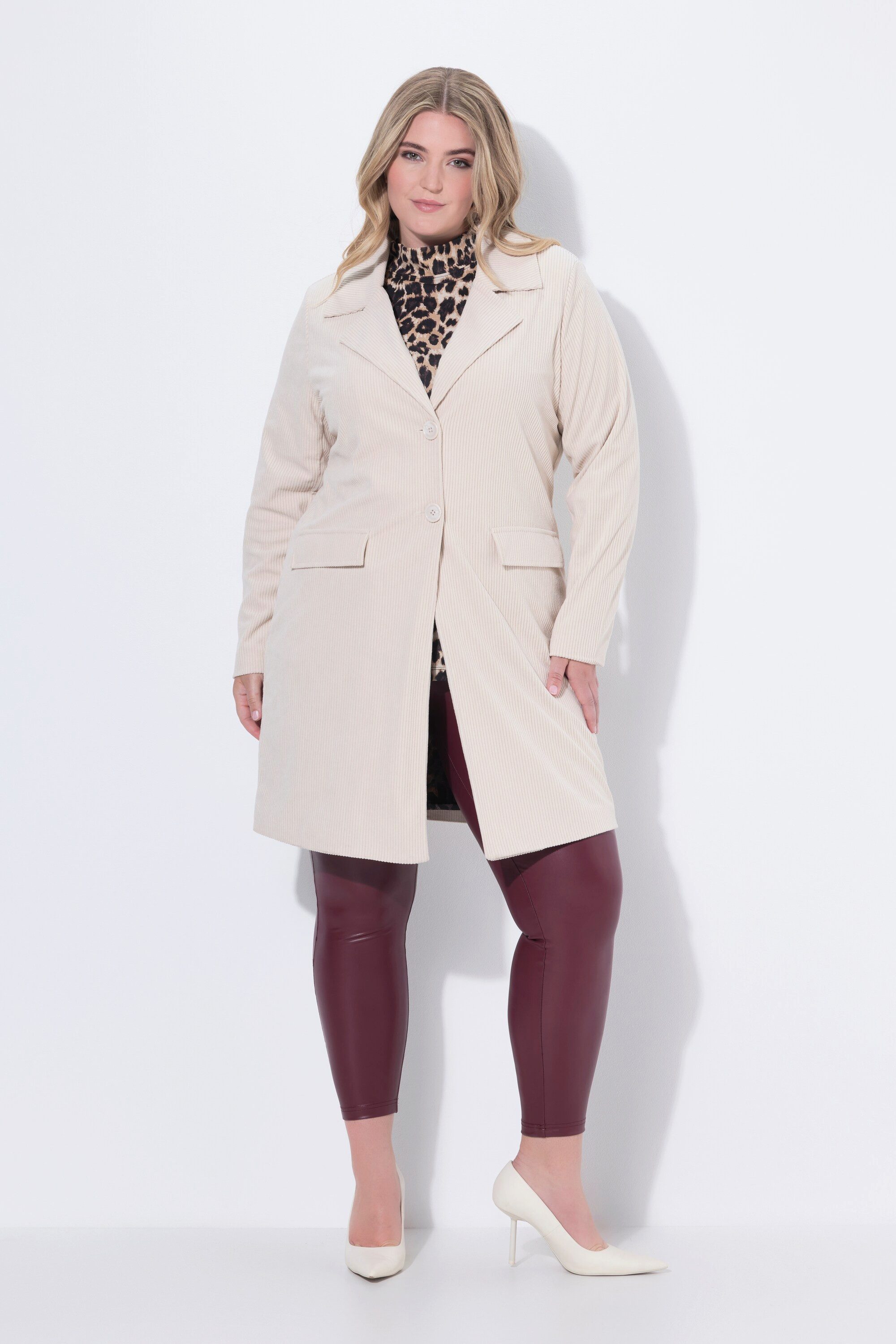 MIAMODA Пиджаки-Блузки Cord-Longblazer Futter mit Leodruck