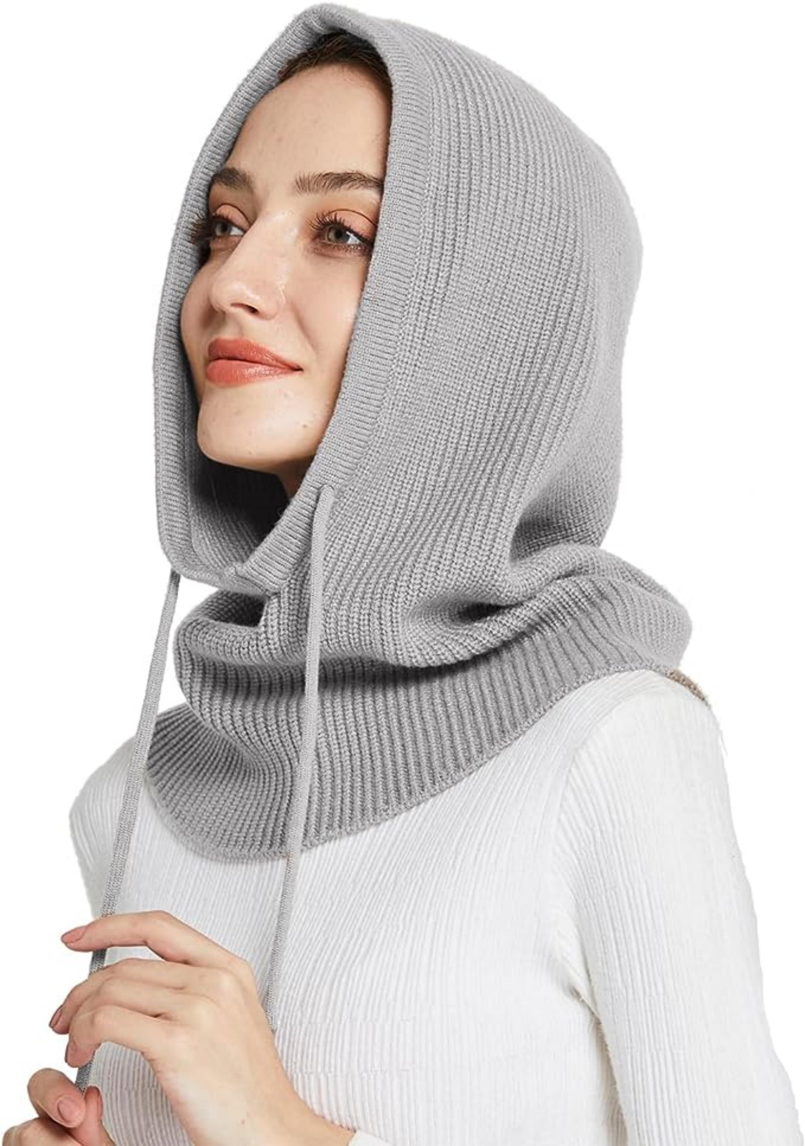 Coonoor Strickmütze Mütze Damen Winter, Трикотажные шапки Warme Kapuzen Schal