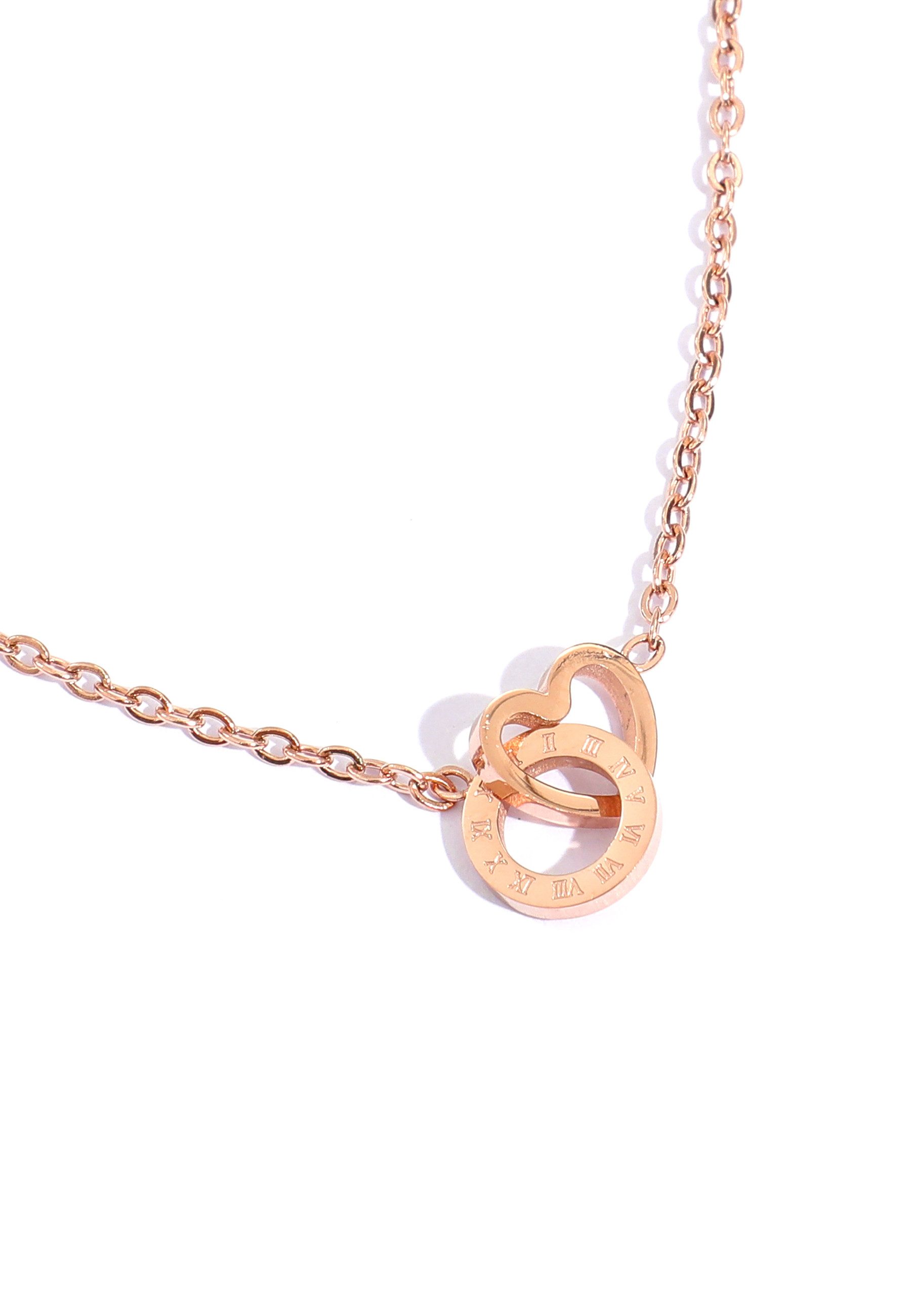 Edelstahlkette Edelstahl Herz Ewigkeit Schmuck Halskette