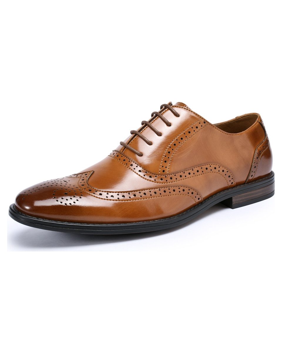 Allthemen Schnürschuh Herren Klassisch Elegant Glänzende Schnürschuh für Business Hochzeit