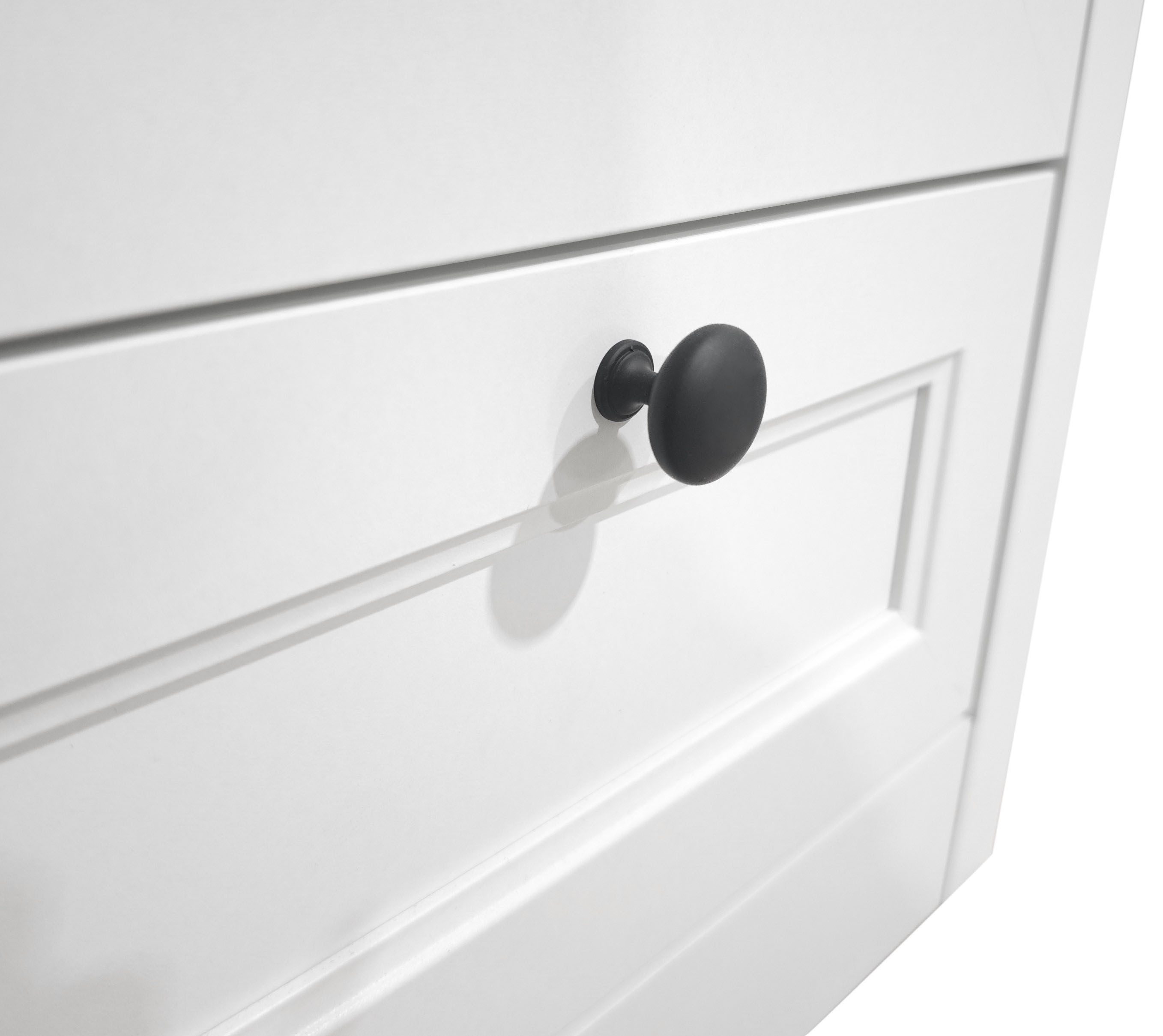 OTTO home Sideboard Ismund, aus MDF, mit Holz-Zierleiste, schwarzen Metallgriffen, Höhe 93 cm