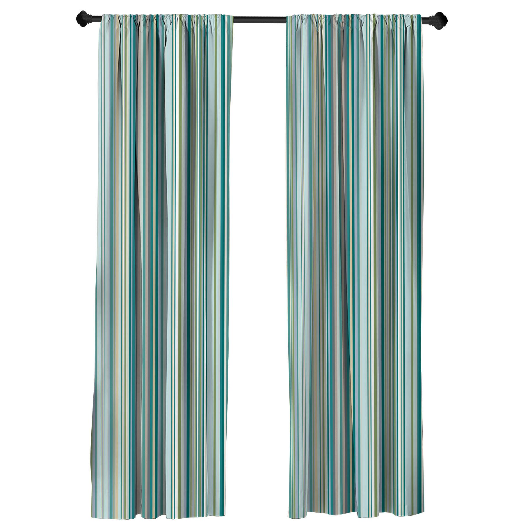 Abakuhaus Gardine Vorhang für Wohnzimmer Schlafzimmer Dekor, Microfaser, Gestreift Druck von Bunten Streifen