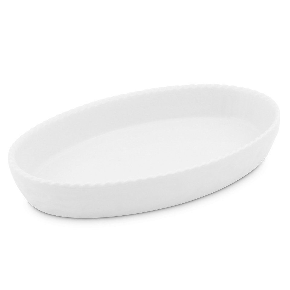 oval weiß 17 cm Ceramic  Spülmaschinenfest Staub Keramik Auflaufform Backform 