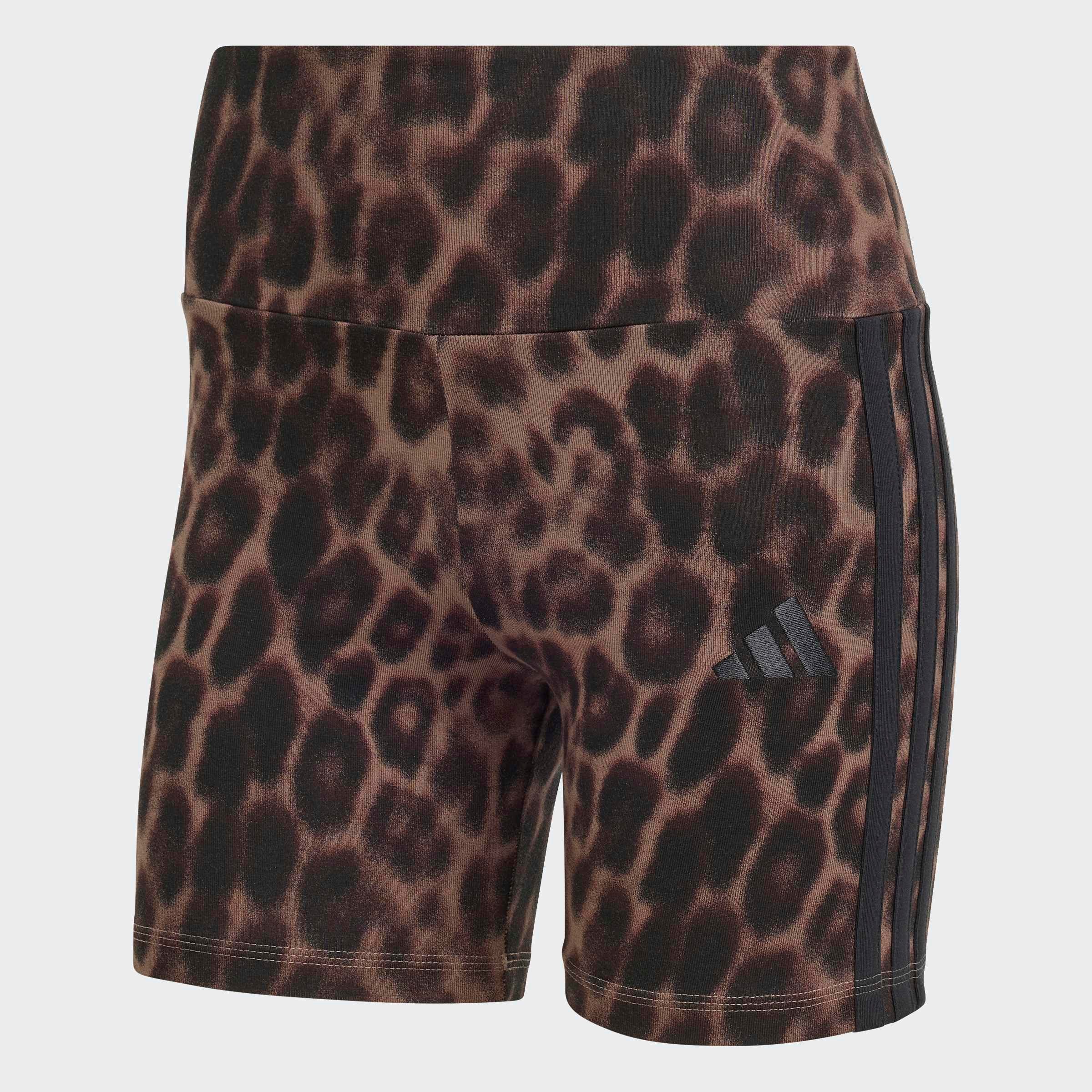 Shorts SEASONAL ESSENTIALS BIKER MIT LEOPARDENPRINT UND 3-STREIFEN