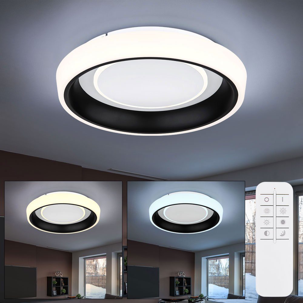 etc-shop Deckenstrahler, Dimmbar Wohnzimmerleuchte Nachtlicht Deckenlampe Fernbedienung LED D