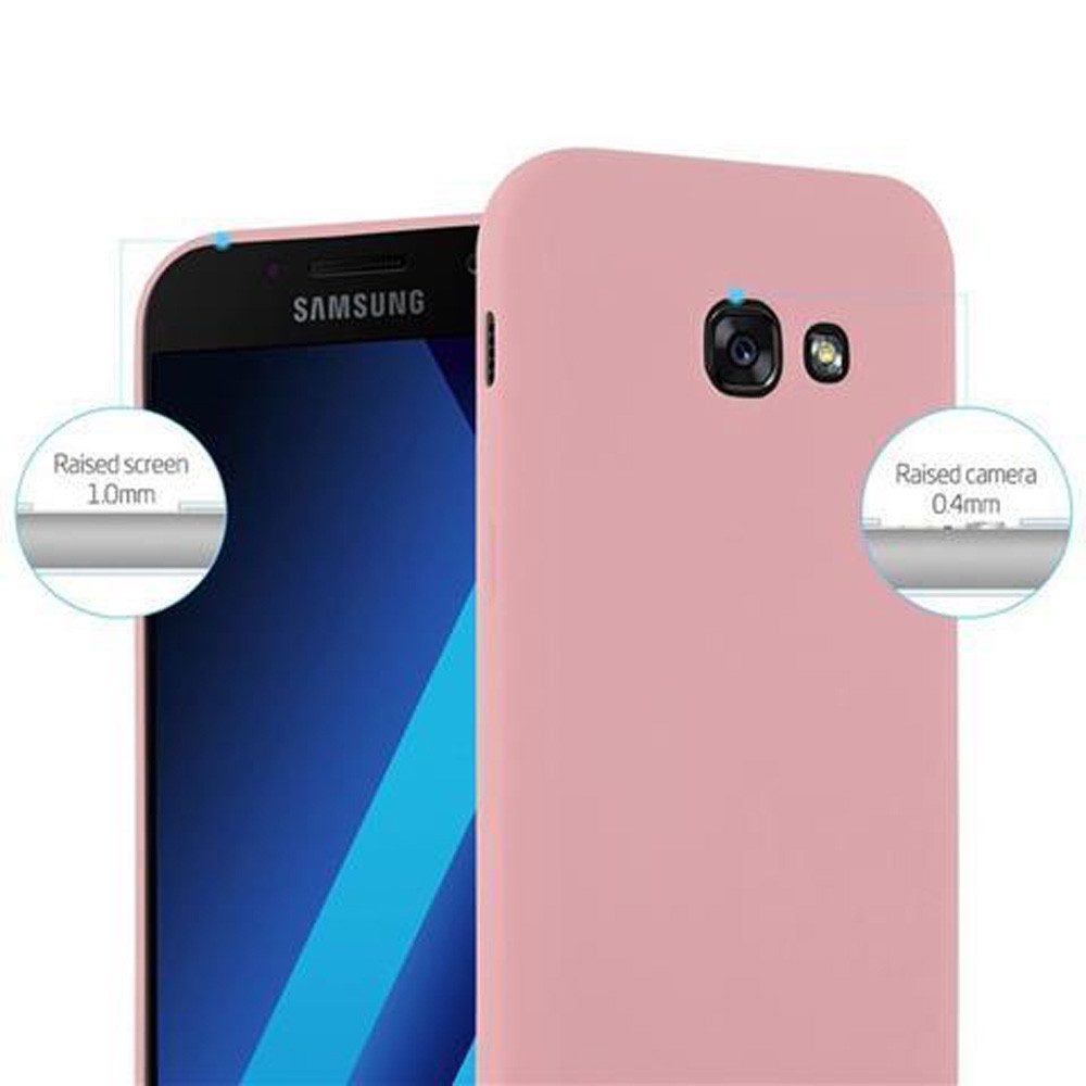 Cadorabo Handyhülle für Samsung Galaxy A3 2017 Hülle Samsung Galaxy A3 2017, Flexible TPU Silikon Handy Schutzhülle - Hülle - ultra slim
