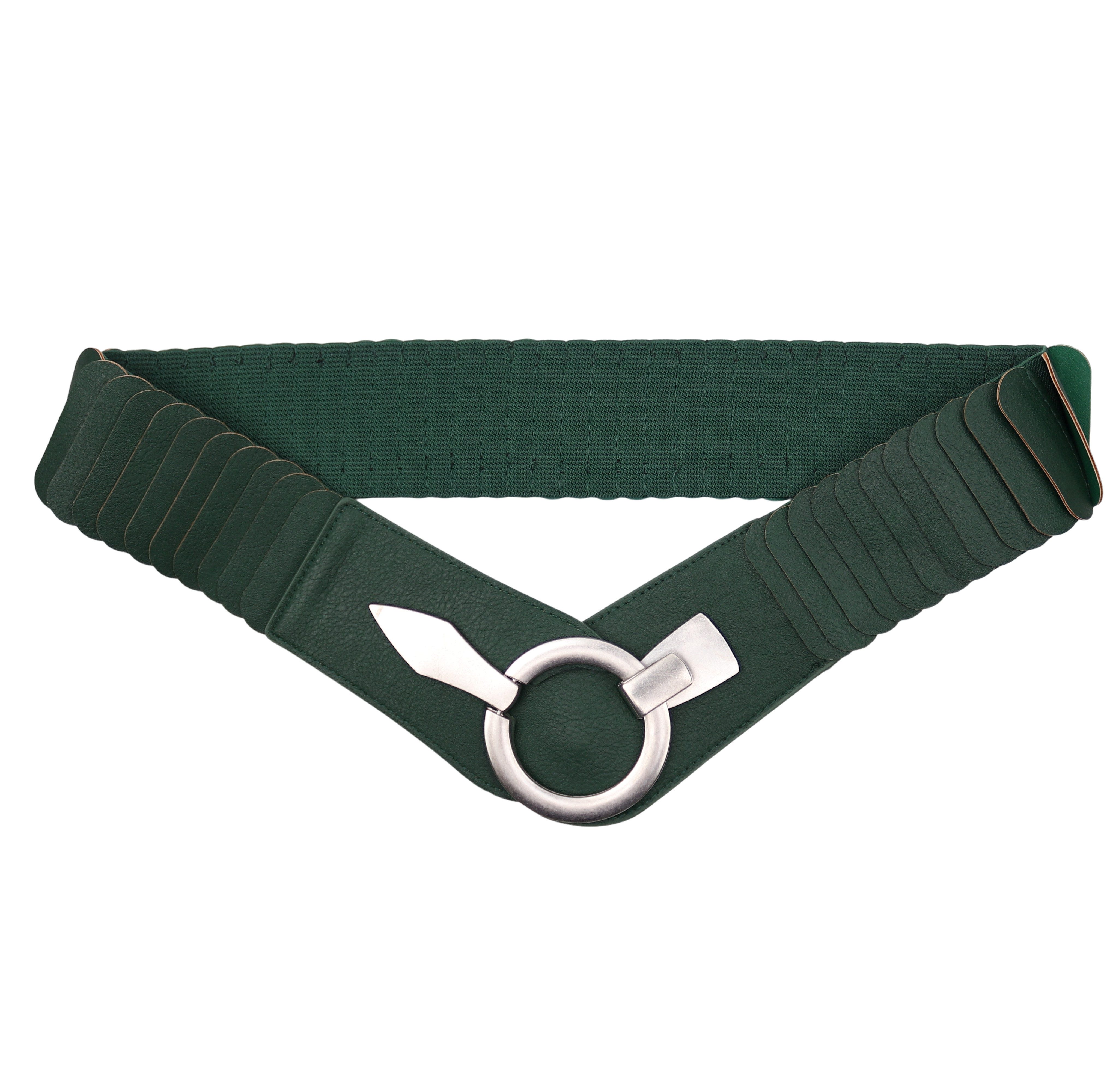 MIRROSI Taillengürtel Leo Unifarbe breit 6cm für Taillenumfang 85 bis 110cm, ONESIZE (Angenehmes Tragesgefühl, Leopard Muster, Unifarben) Breiter Stretch Gürtel