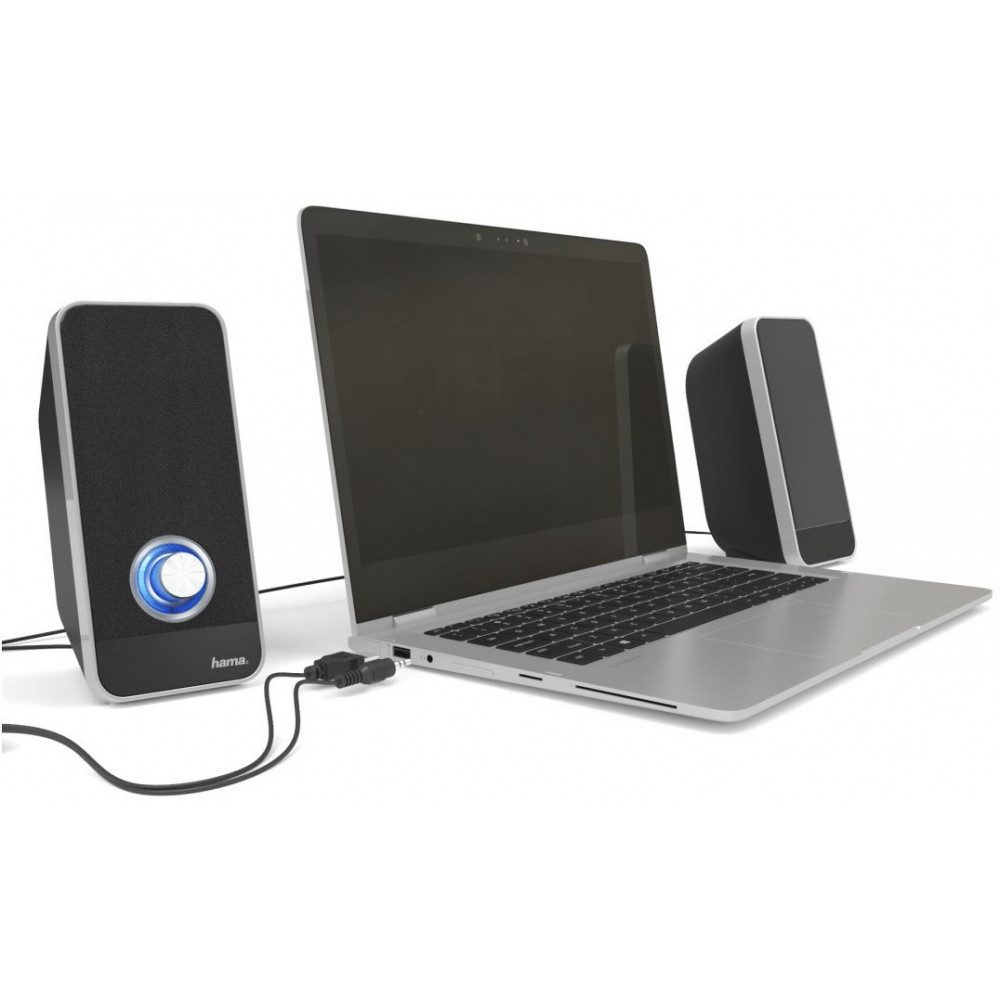 Hama Hama Sonic LS-206 Multimedia-Lautsprecher 2.0 PC-Lautsprecher (USB, USB Stromversorgung)