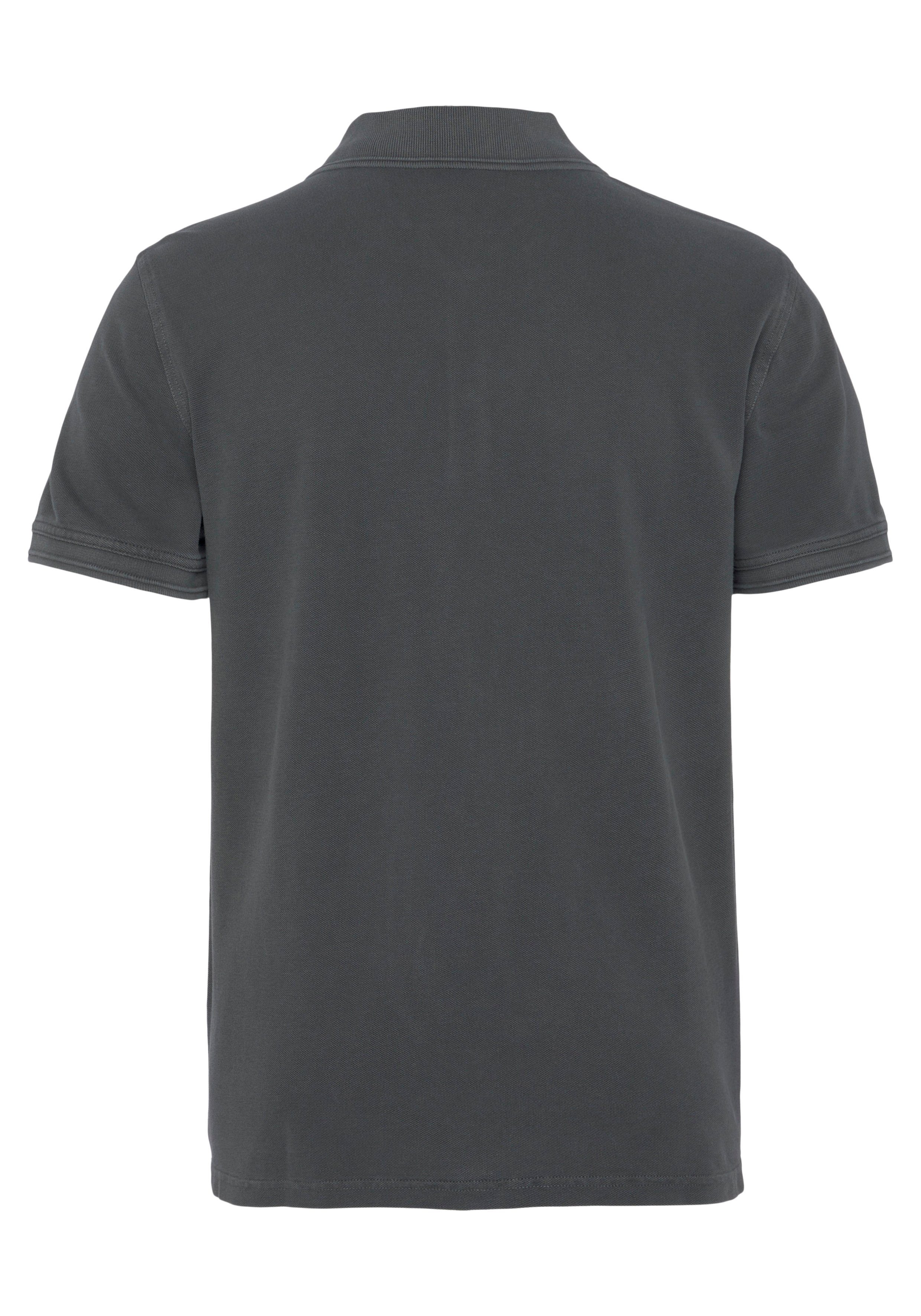 BOSS ORANGE Poloshirt Prime Dark_Grey der Logoschriftzug mit Brust 01 dezentem 10203439 auf