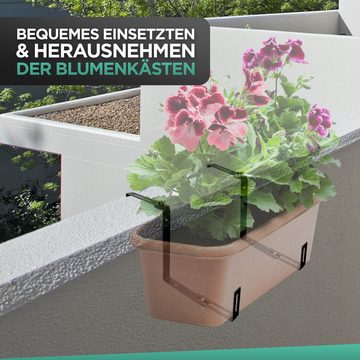 Kamelio Blumenkastenhalter 3xBalkonkasten Halterung Blumenkasten verstellbar, 3-St., 2er Set