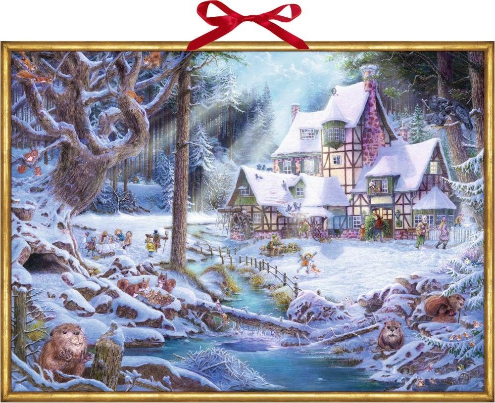 COPPENRATH DIE SPIEGELBURG Adventskalender Weihnachten auf dem Mühlenhof, Wand-Adventskalender