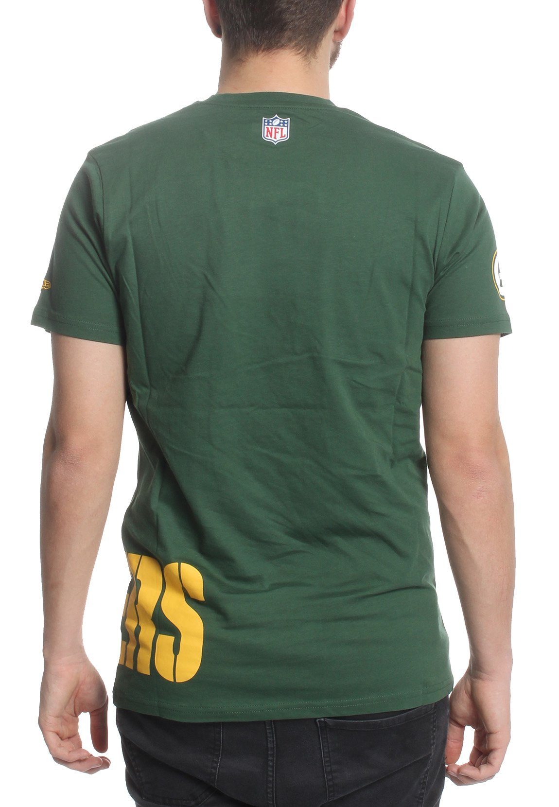 New Era T-Shirt New GREEN Herren PACKERS Wrap Grün BAY Tee NFL Around Era