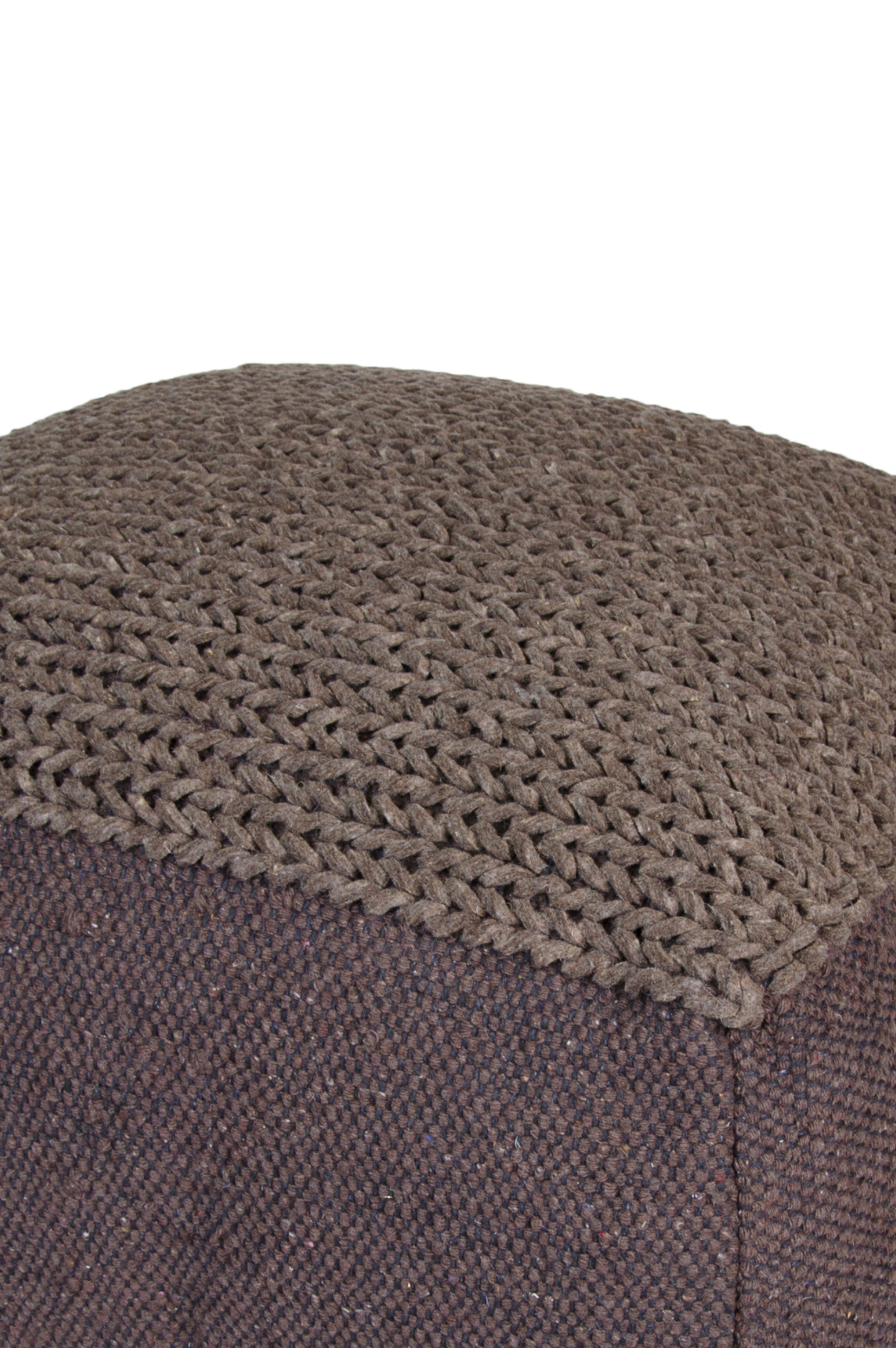 Marrakesch Orient & Mediterran Interior Pouf Boho Sitzpouf Bailee handgefertigt aus Baumwolle in Braun 60 cm modern (1-St), Handarbeit