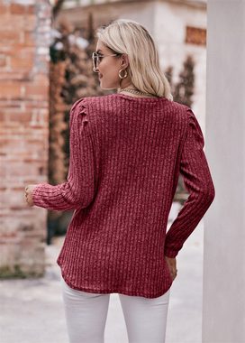 AFAZ New Trading UG 2-in-1-Pullover Damen Tunika Tops Langarm T-Shirt Pullover