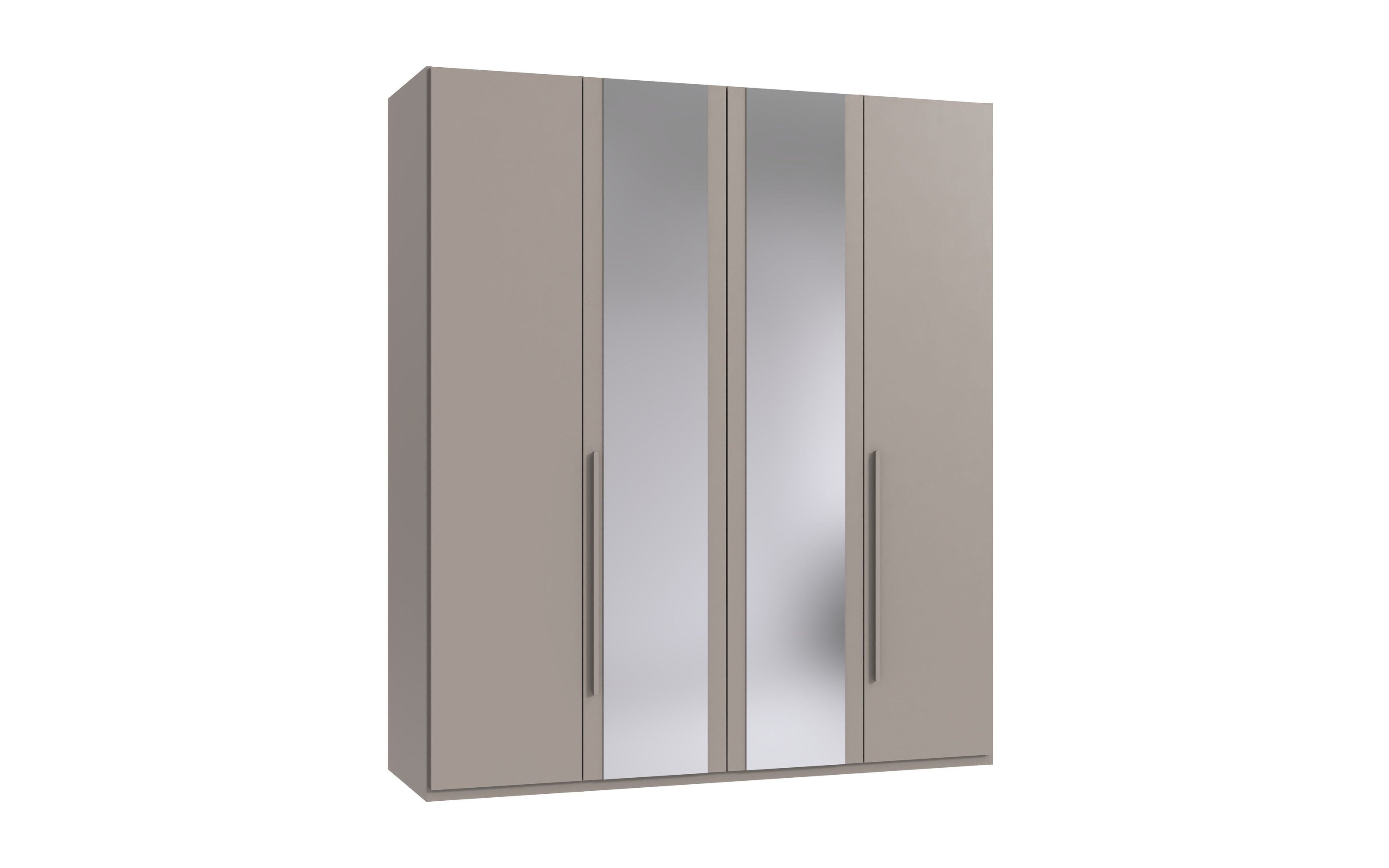 freiraum Drehtürenschrank LONDON in SAHARAGRAU / SPIEGEL - 180x208x58cm (BxHxT)