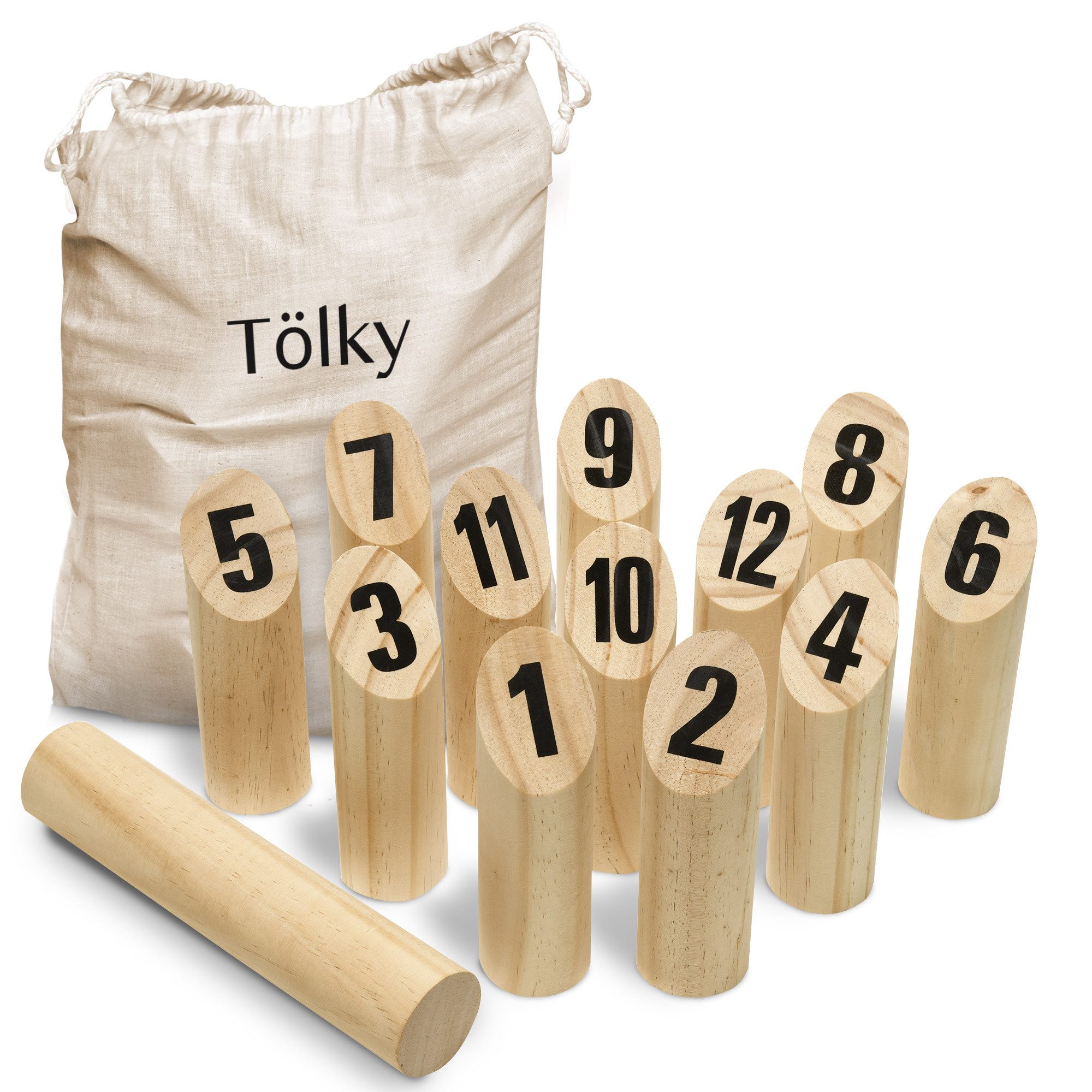 Toyfel Spiel Tölky Indoor & Outdoor Wurfspiel aus Finnland, Schweden Schach aus Holz – Lustiges Holzwurfspiel Garten Outdoor