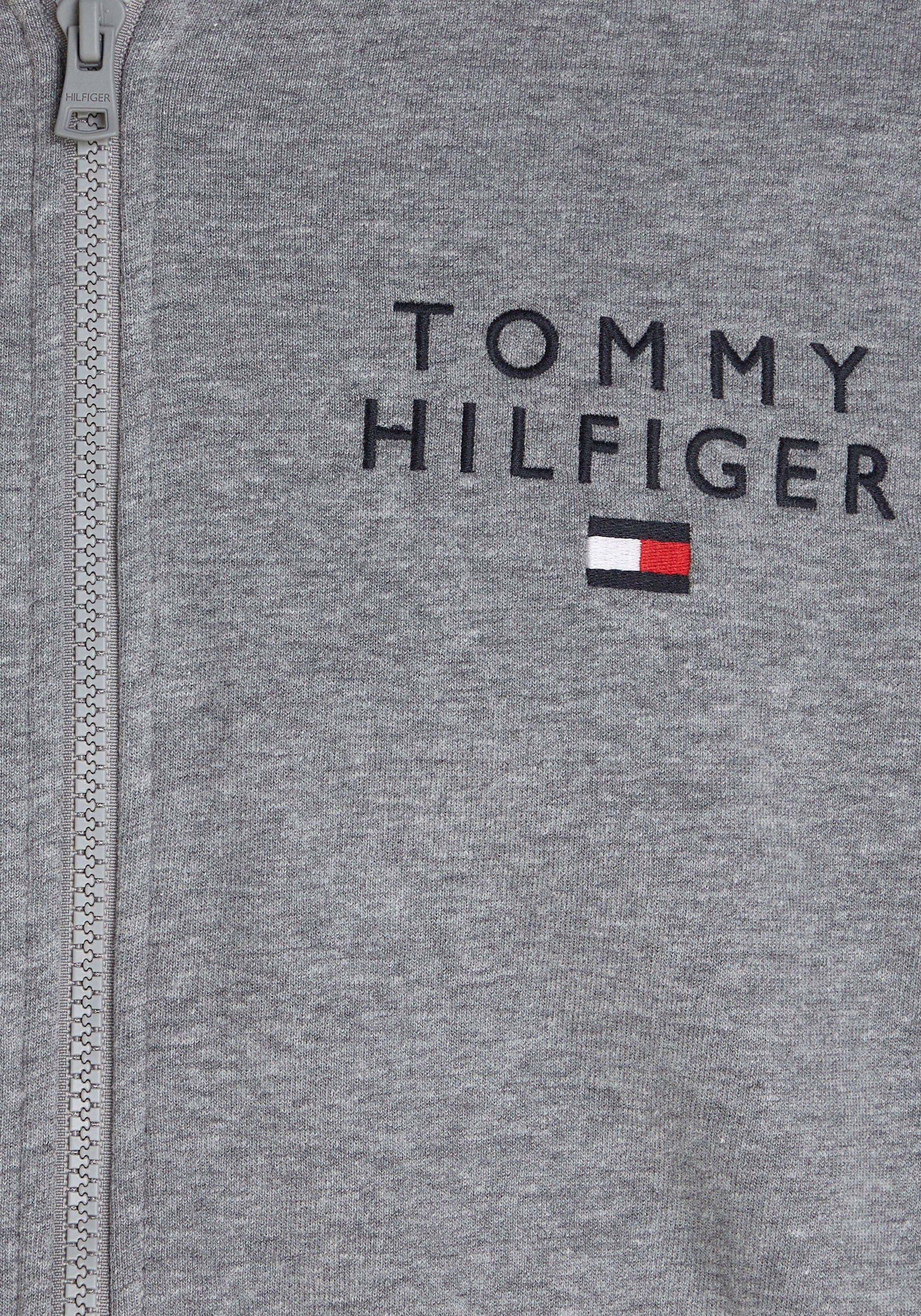 mit mel grau HOODIE FZ Hoodie Tommy Tommy Hilfiger Hilfiger HWK Logoaufdruck Underwear