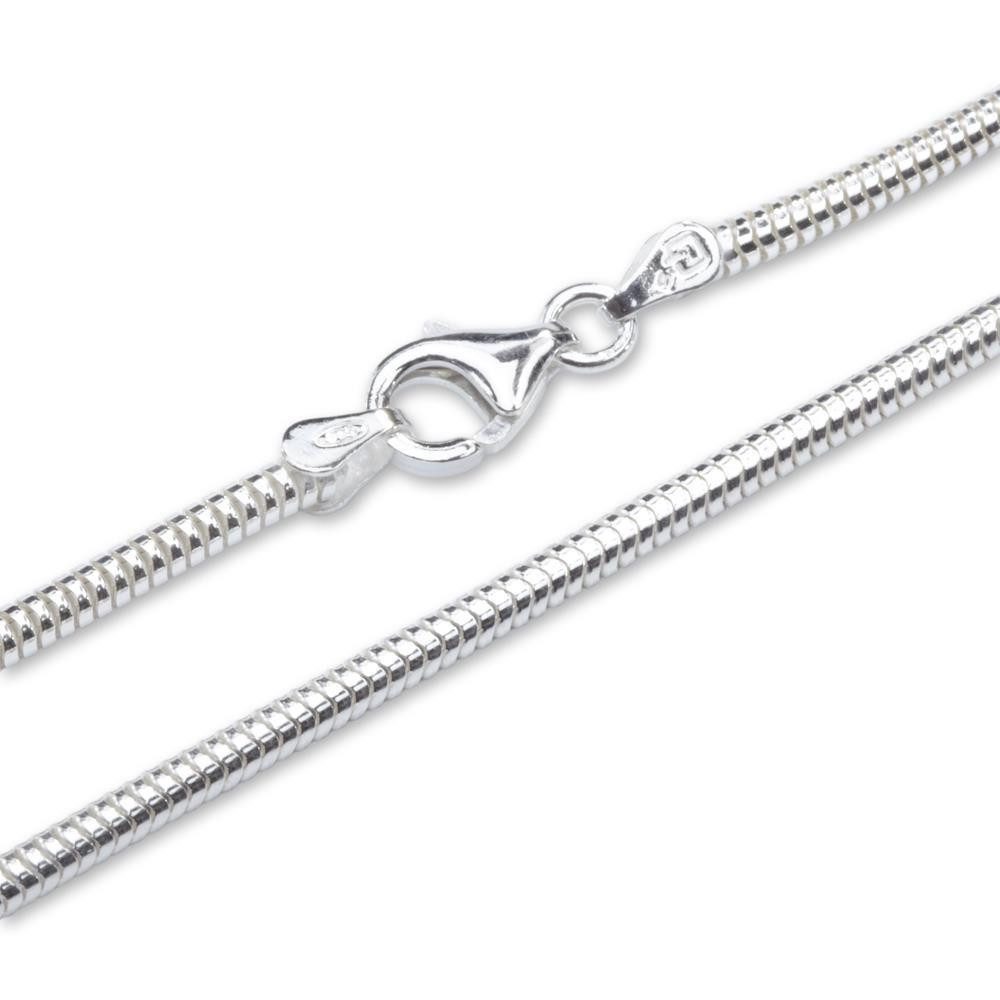 Unique Schlangenkette 925er Silber Damenkette breit 2,4 mm Snake Chain SC0024