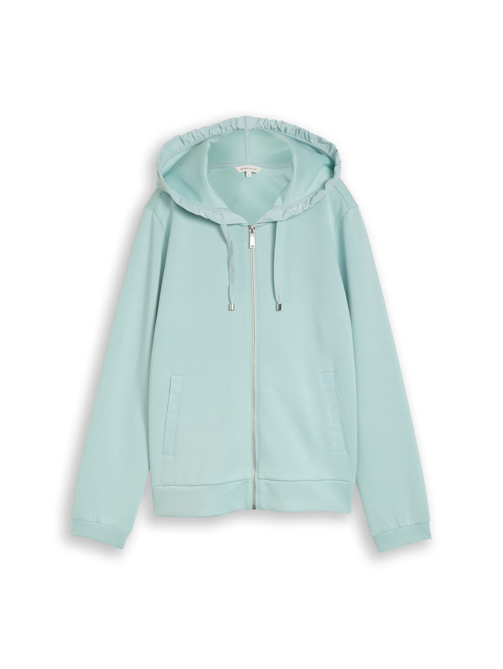 TOM TAILOR Sweatjacke Strick & Sweatshirts Hoodie Sweatjacke aus Scuba