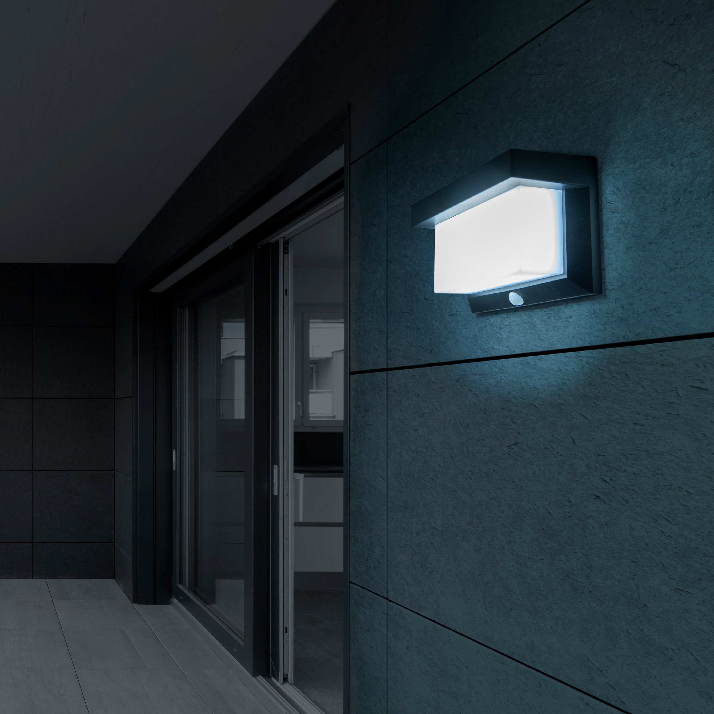 näve LED Solarleuchte Aurel, Bewegungsmelder, LED fest integriert, Kaltweiß günstig online kaufen