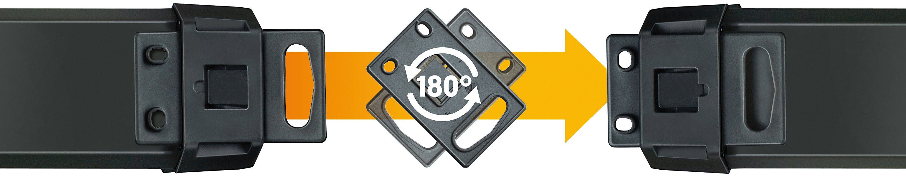 Brennenstuhl Premium-Line Steckdosenleiste 8-fach (Ein- / Ausschalter, Kabellänge 3 m), mit Schalter und 45° Winkel der Schutzkontakt-Steckdosen