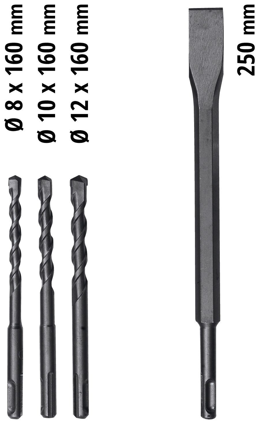 Einhell Bohrhammer TC-RH 620 4F Kit, 230 V, inkl. Koffer für universelle Aufbewahrung von Werkzeug und Zubehör