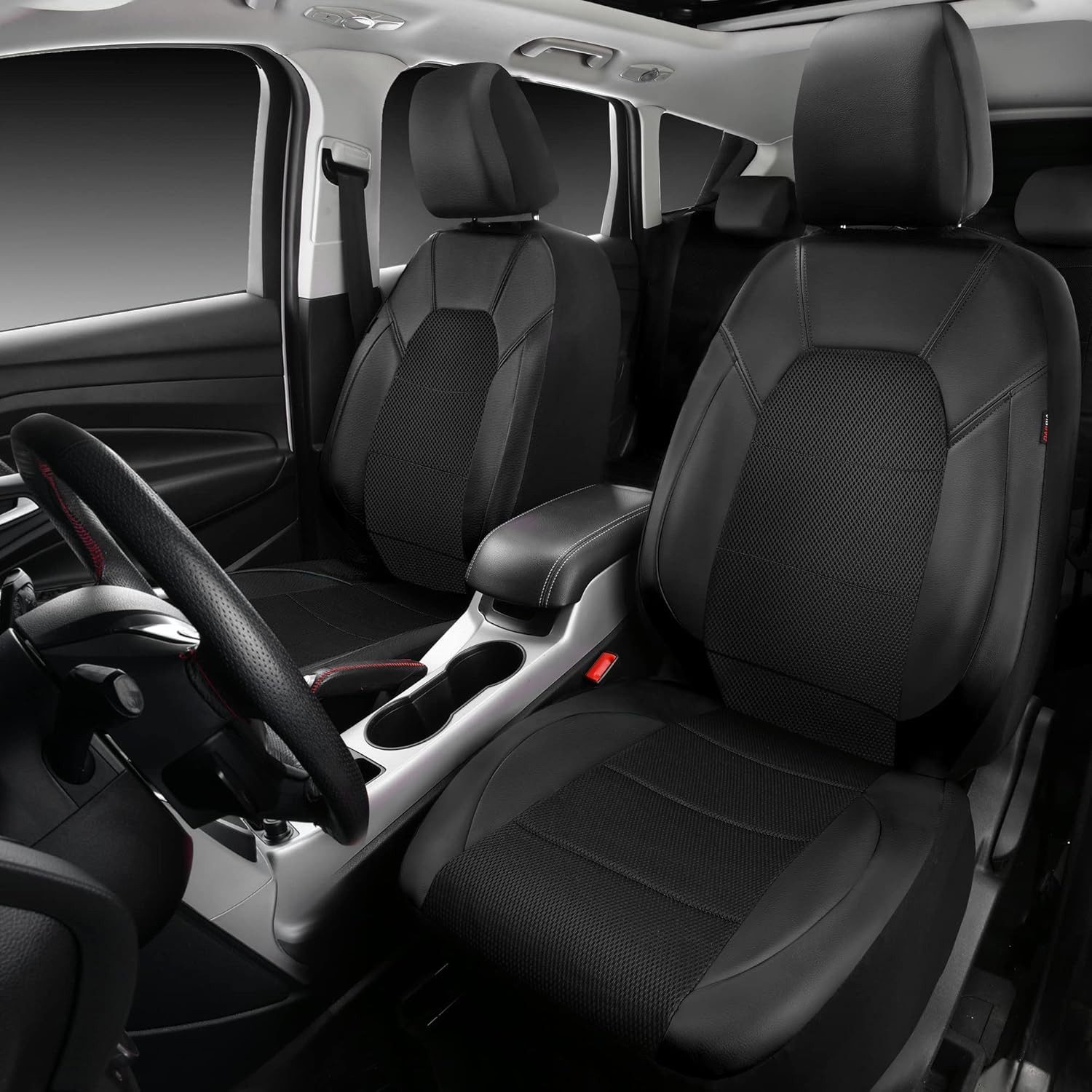 GarveeMore Autositzbezug Universal 9 Stück Autositzbedeckungen Vollständiges Set 5-Sitz