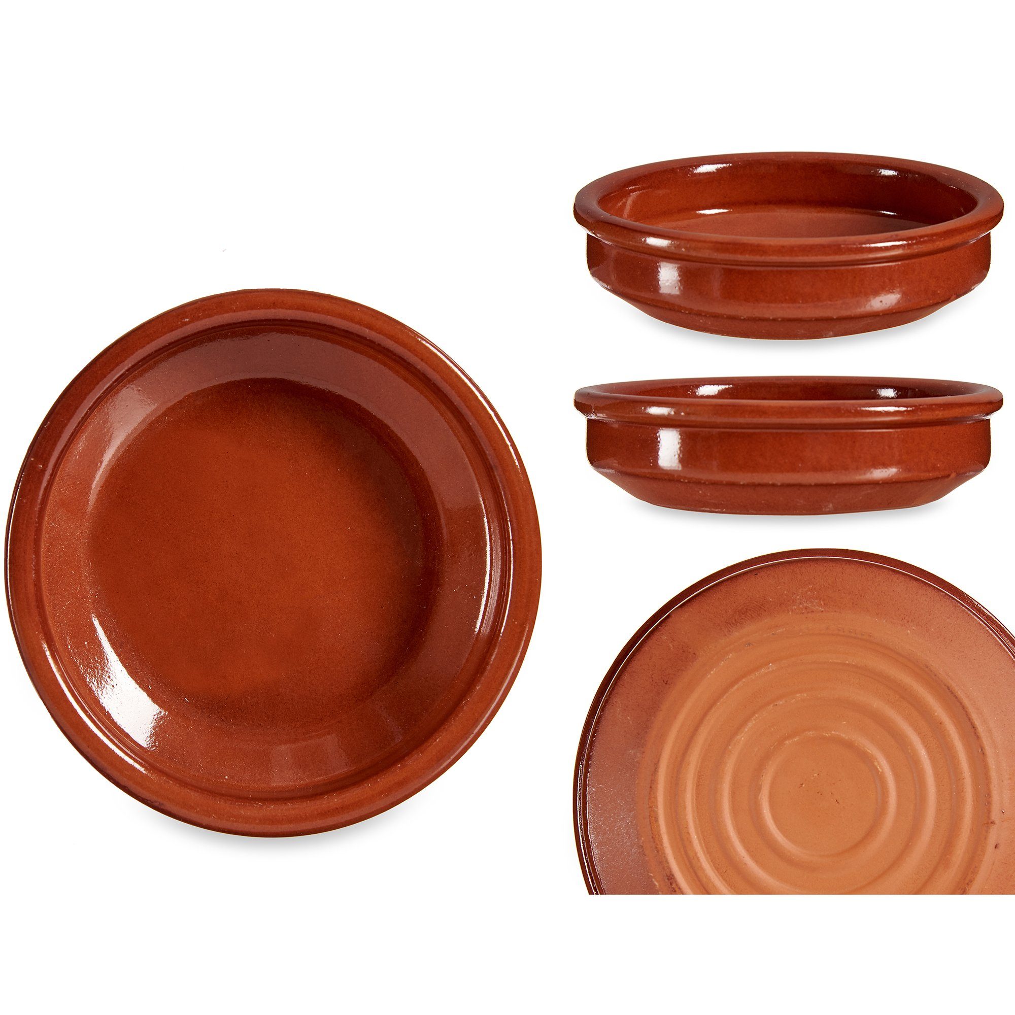 Servierschale 6-tlg. Set Cazuelas ofenfest Tonschalen Schalen für Tapas Creme Brülèe