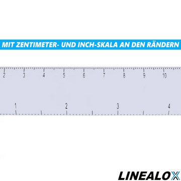 MAVURA Lineal LINEALOX Leselineal Lesestab Lesehilfe Vergrößerungslineal Lupenlineal, Lp-2+4x Vergrößerung Lineal Lineallupe Auflagelupe