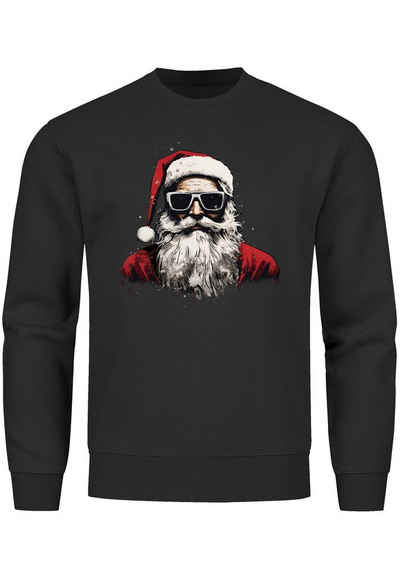 MoonWorks Sweatshirt Sweatshirt Herren Weihnachten Weihnachtsmann Motiv Santa Claus Cool Ug