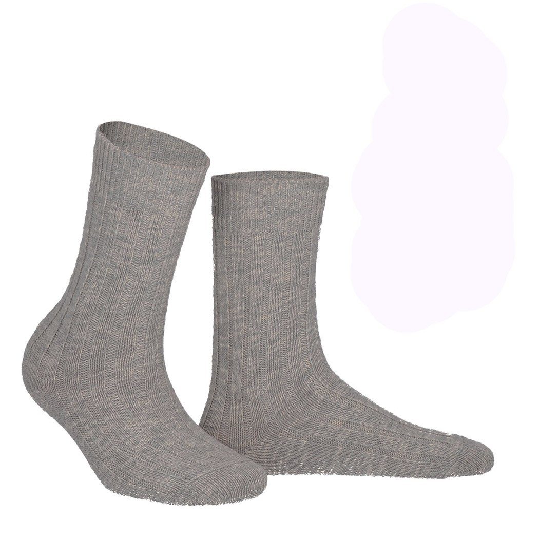 Wilox Komfortsocken PURE-Socken für Herren (Packung, 1-Paar) aus hautfreundlicher Baumwolle und Seide Grau