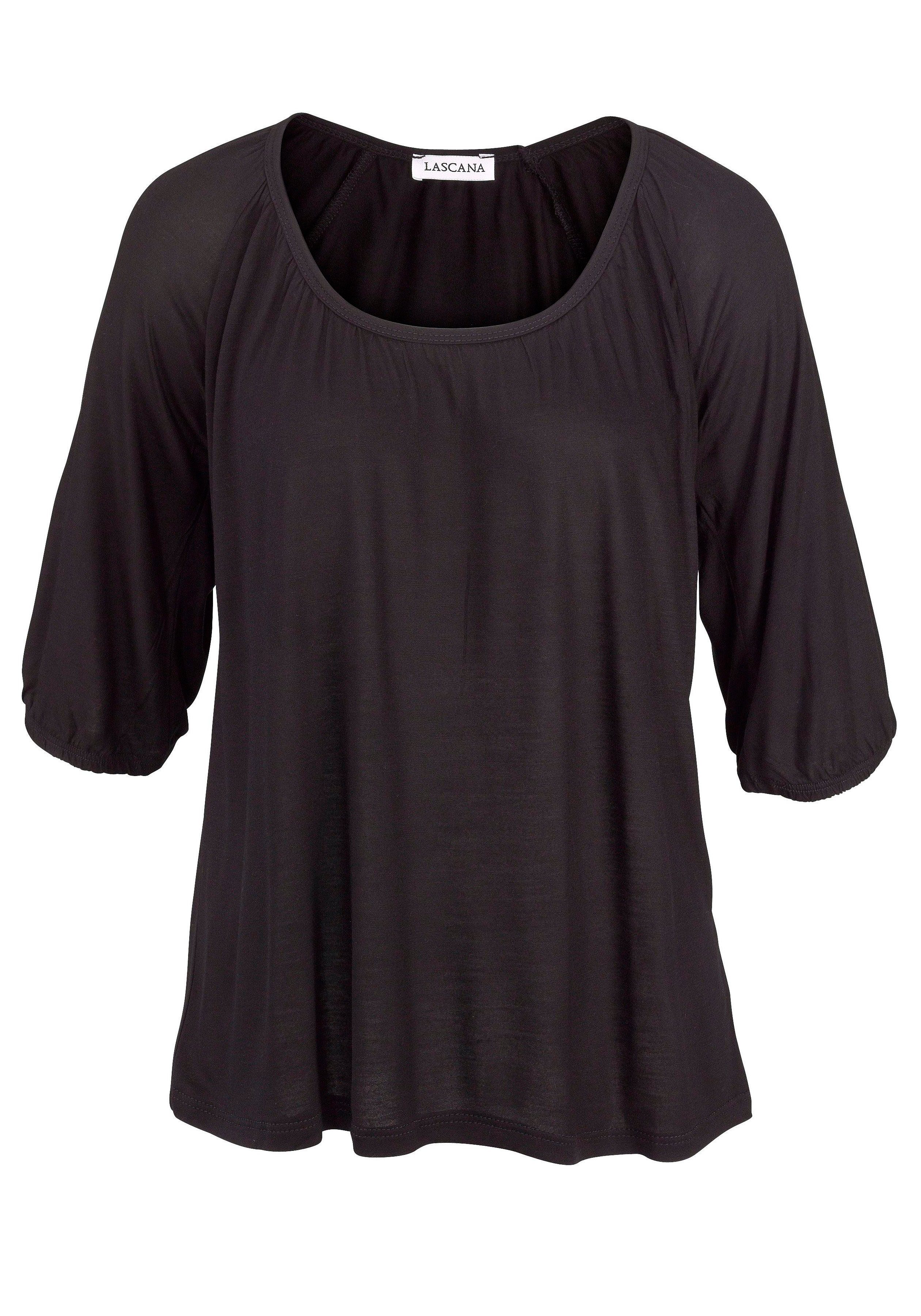 LASCANA Pyjama (Set, 2 tlg) Hose in edler Layeroptik