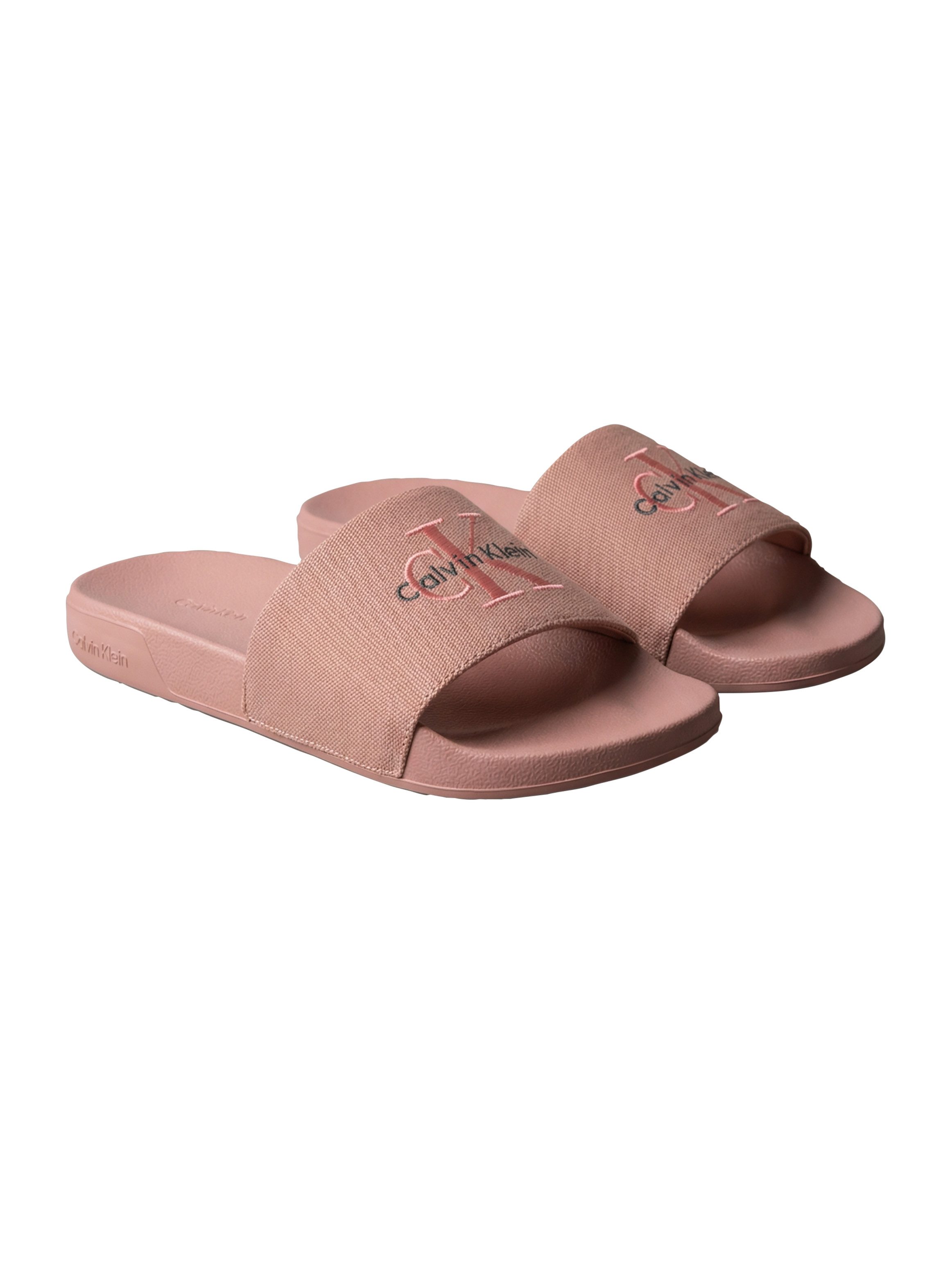 Calvin Klein ESS SLIDE CV WN Badepantolette Strandschuh, Flat mit CK-Stickerei
