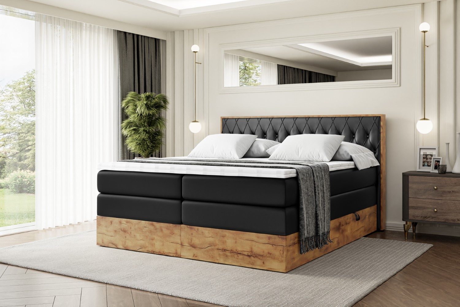 ALTDECOR Boxspringbett LOLLI5 KING (Multipocket-Matratze H4, günstig online kaufen