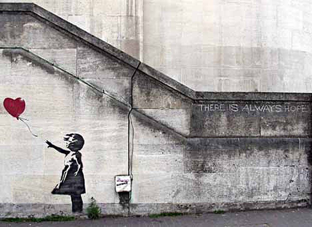 Close Up Poster Banksy Poster Hope günstig online kaufen