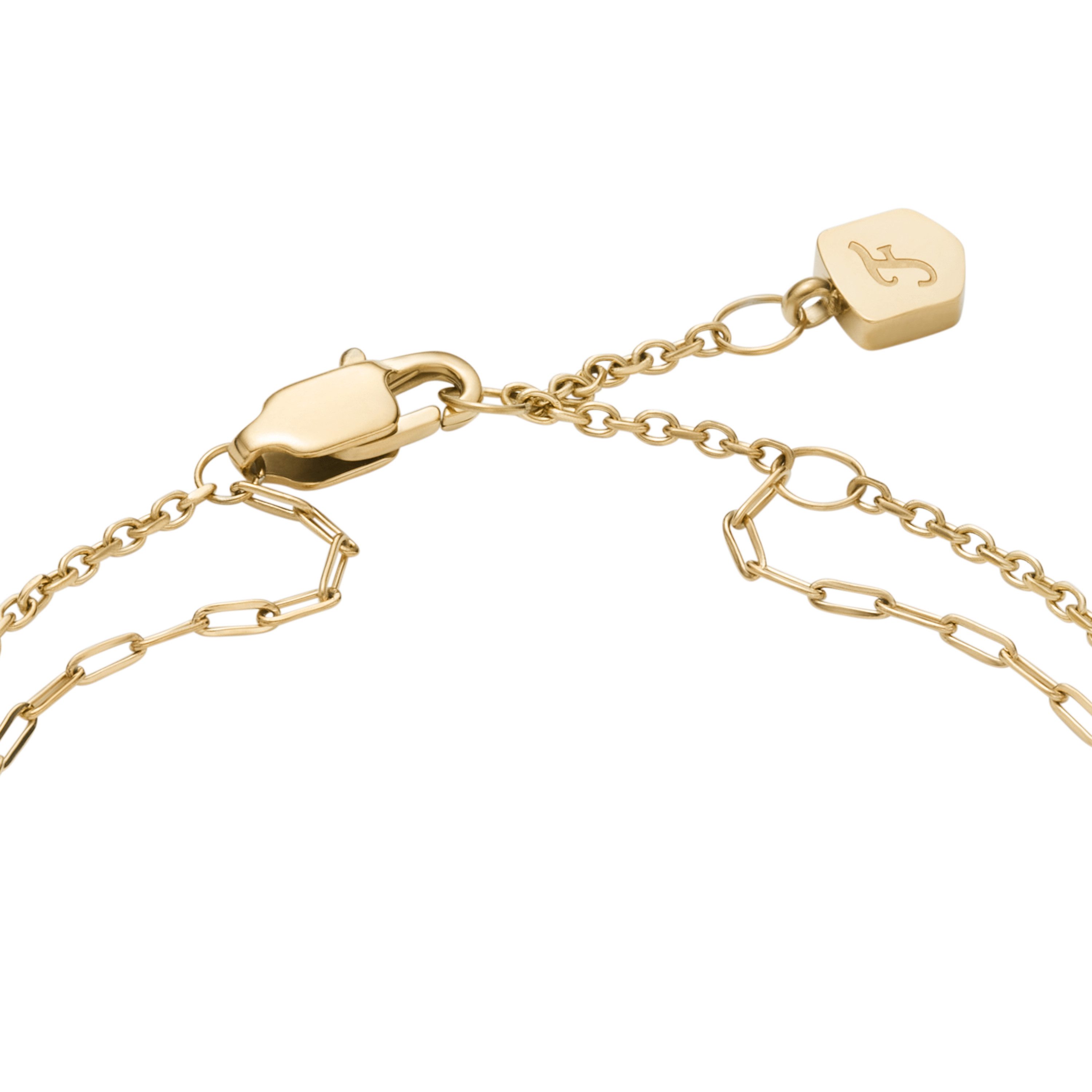 Fossil Armband Schmuck Geschenk Edelstahl Armschmuck ELLIS Layering, mit Zirkonia (synth)