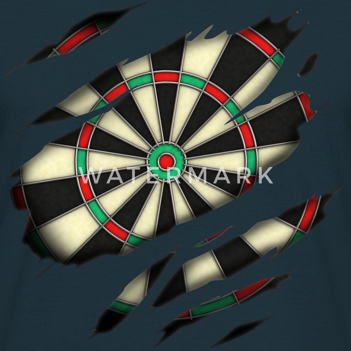 Spreadshirt T-Shirt Darts Lives In Me Ripped Design Dartboard Dart Fan Gift günstig online kaufen