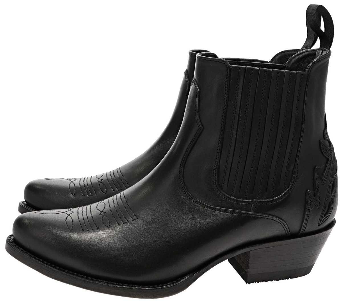 Mayura Boots MARYLIN 2487 Schwarz Cowboystiefel Rahmenhgenähte Damen Stiefelette