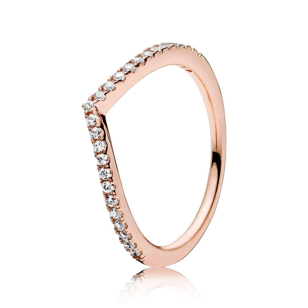 Pandora Fingerring 186316CZ, Damenring Schimmernder Wunsch